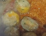 A picture of step 4 of Green Masala Chicken Meatballs With Boiled Eggs.