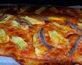 Foto del paso 3 de la receta Pizza de flores de calabaza y anchoas