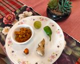 A picture of step 3 of Raw turmeric amla ginger and green chilli pickle.