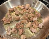 A picture of step 2 of Bourbon Chicken.