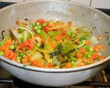 A picture of step 4 of Pearl Millet (kambu in Tamil) biryani.
