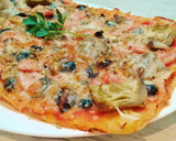 Foto del paso 11 de la receta: Pizza frankfurt con alcachofa