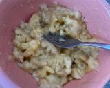 Une image de l'étape 1 de Muffins à la banane, fourrés Chocolat ou Confiture.