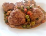 Foto del paso 8 de la receta: Albóndigas de ternera a la jardinera