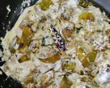 A picture of step 4 of Brinjal, Curd Curry.