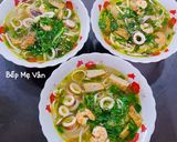 Hình bước làm 5 của món Bánh canh tôm, mực và chả cá