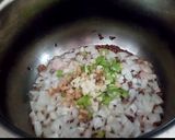 A picture of step 1 of Elbow pulav.