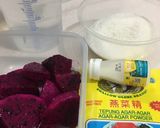 Foto langkah ke 1 dari resep Agar-agar Buah Naga.