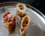 A picture of step 9 of Jini roll dosa.