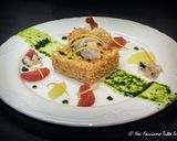 Foto del passaggio 11 della ricetta Risotto con Tartare di Gamberi, Pompelmo e Bergamotto
