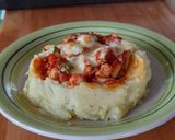 Foto del paso 4 de la receta: Canasta de papa rellena de pollo y champiñones
