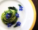 A picture of step 4 of Square Spaghetti with Borage Sauce 🌷.