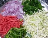 A picture of step 2 of Veg rolls.