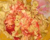A picture of step 2 of Rohafza fruit chaat.