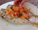 Foto langkah ke 4 dari resep #Pr_recook masakan pedas Kembung goreng siram sambal dabu dabu.
