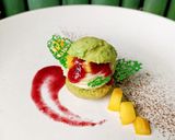 Foto langkah ke 8 dari resep Choux Au Craquelin with mango & mulberry Sauce.