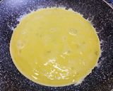 A picture of step 1 of Greek salad omelette.