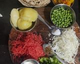 A picture of step 1 of Roti wrap.