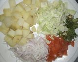 A picture of step 2 of Khatti meethi kurkury ki chaat.
