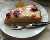 Gyümölcstorta,vaníliás pudinggal banánnal,meggyel 🍒🍌🎂 recept fázis 5 fotója