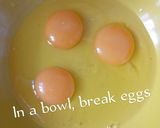 A picture of step 1 of Omelette Egg Roll.