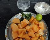 खरबूजा मोजितो Muskmelon Mojito रेसिपी चरण 1 फोटो