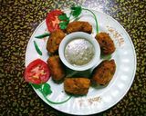 A picture of step 13 of Aloo bonda with peanut tamarind sauce.