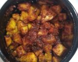 A picture of step 4 of Papaya pickle.