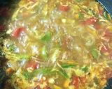 A picture of step 3 of Chicken Thukpa- Nepali style.