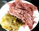 A picture of step 3 of Ham on the Bone Boiled with Cabbage. 😙.