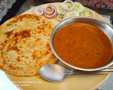 A picture of step 8 of Creamy daal with Laccha parantha.