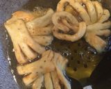 A picture of step 12 of #Karela,fish,layers,flower,  net and triangle shaped Nimkis.