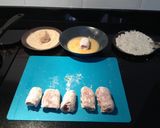 Foto del paso 2 de la receta Flamenquines de pollo con jamón dulce y queso light
