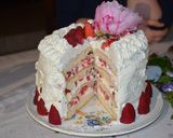 Une image de l'étape 6 de Layer cake à la fraise.
