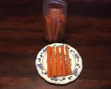 A picture of step 2 of California Farm Sweet Pickled Winter Carrots.