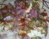 A picture of step 6 of Tikki chaat.