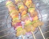 A picture of step 4 of Mishkaki (kebab).