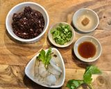 รูปขั้นตอนการทำที่ 1 ของ ข้าวต้มกุ้ง (ข้าวไรซ์เบอรี่)Riceberry soup with Shrimp