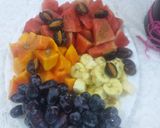 A picture of step 2 of Fruit chaat platter.