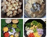 A picture of step 1 of Chole Vegetable Balls.