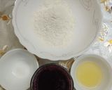 A picture of step 1 of Beetroot chicken momos.