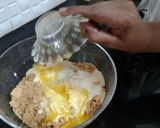 A picture of step 3 of Biscuits Meethi (Swiss roll style).
