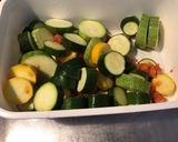 A picture of step 5 of Grilled Tricolor Zucchini with Rosemary, Tomato, and Marinade.