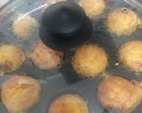 A picture of step 3 of Chana dal Appam stuffed with Peanut Masala.