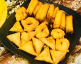 A picture of step 2 of Spring roll and Samosa Platter.