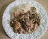 Foto del passaggio 15 della ricetta Pollo “alla crème” con funghi Portobello
