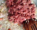 A picture of step 7 of Spicy Mutton Qeema Spaghetti🍝🍅.