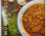 A picture of step 1 of Murg chole.