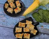 A picture of step 7 of Corn Palak Semolina Dhokla.