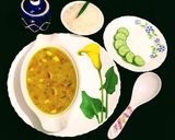 A picture of step 7 of Shahi Moong Dal.